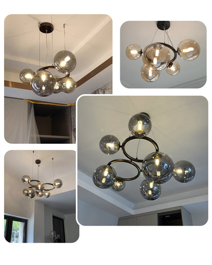 Diff Colored Glass Ball Chandelier-DF2253