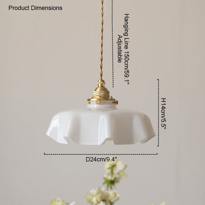 Diff Retro Coloured/Pink Glass Pendant Light-DF2084