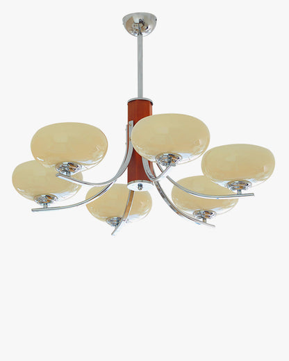 Diff Art Deco Milk Glass Chandelier-DF2302