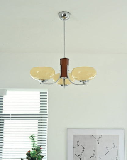 Diff Art Deco Milk Glass Chandelier-DF2302