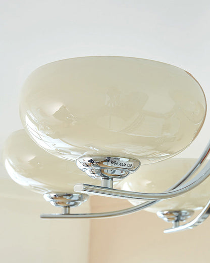 Diff Art Deco Milk Glass Chandelier-DF2302