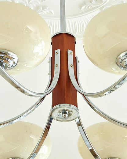 Diff Art Deco Milk Glass Chandelier-DF2302