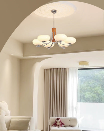 Diff Art Deco Milk Glass Chandelier-DF2302
