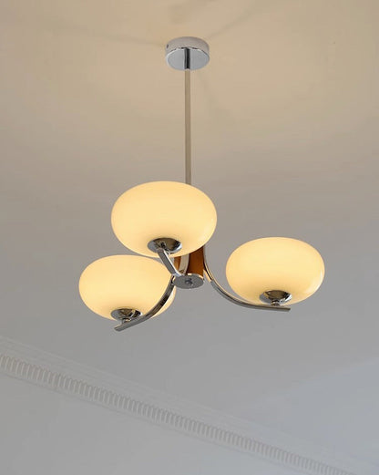 Diff Art Deco Milk Glass Chandelier-DF2302