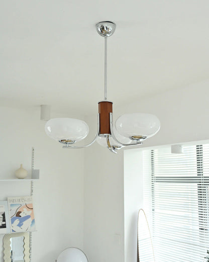Diff Art Deco Milk Glass Chandelier-DF2302