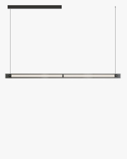 Diff Black Ribbed Glass Linear Pendant Light-DF2308