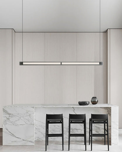 Diff Black Ribbed Glass Linear Pendant Light-DF2308