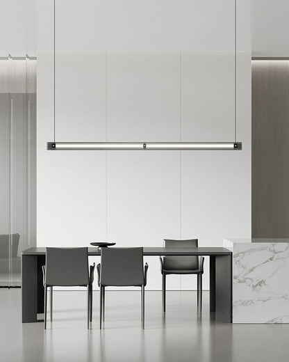Diff Black Ribbed Glass Linear Pendant Light-DF2308
