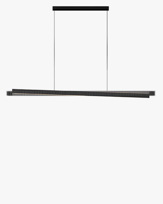 Diff Black Fluted Glass Linear Pendant Light-DF2310