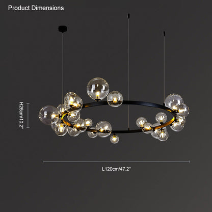 Diff Linear Glass Bubble Chandelier-DF2040