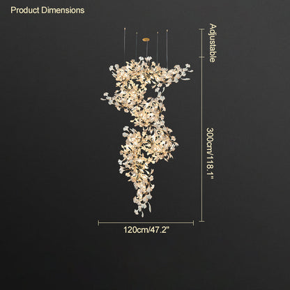 Diff Ginkgo Long Staircase Chandelier-DF2206
