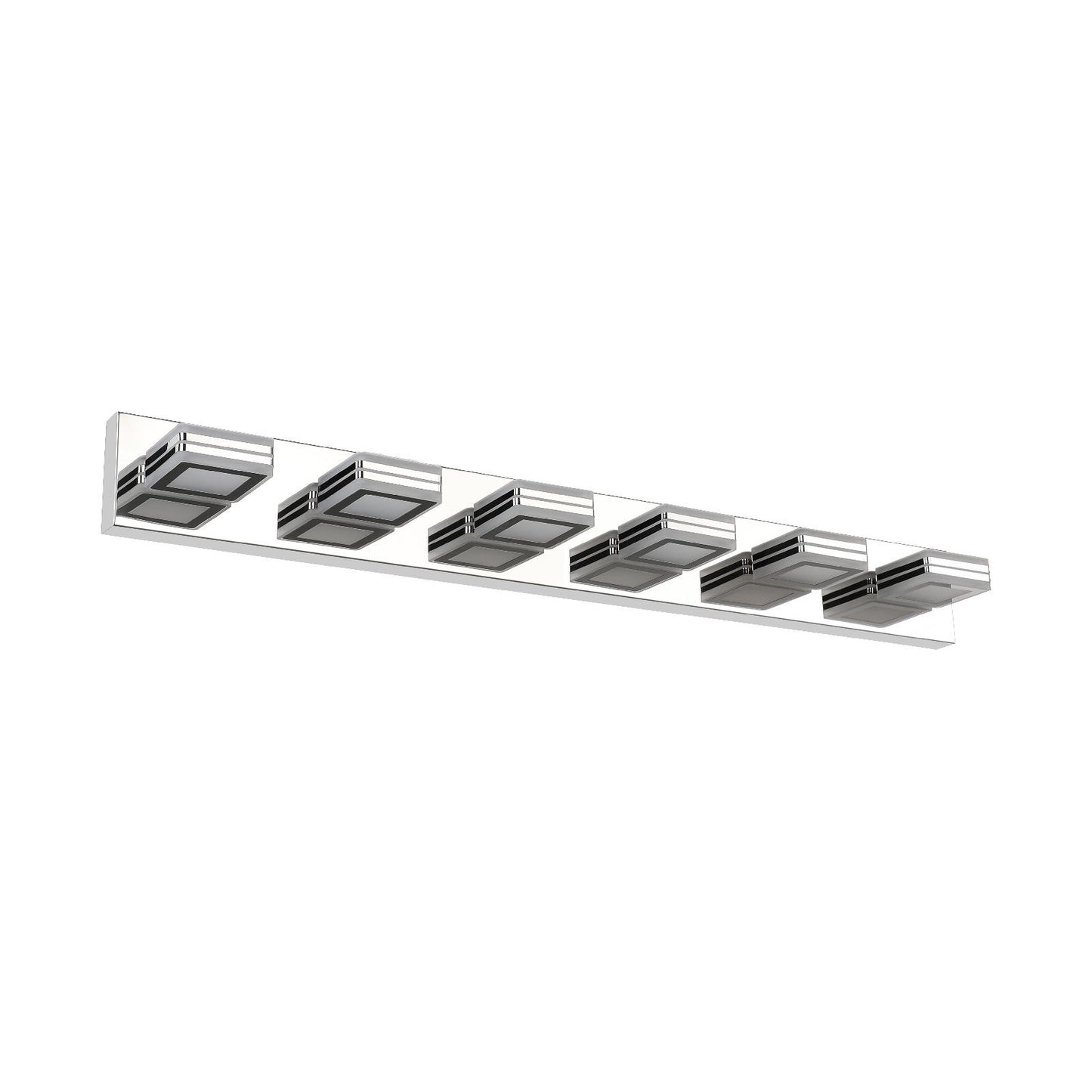 6-Lights Acrylic Modern Chrome Makeup Mirror Light-DG2029