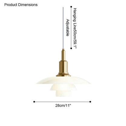 Diff Danish Designer Milk Glass Pendant Lamp-DF2116