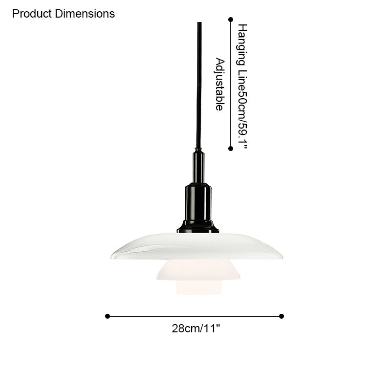 Diff Danish Designer Milk Glass Pendant Lamp-DF2116