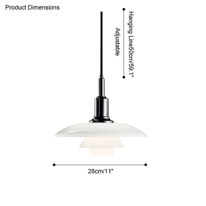 Diff Danish Designer Milk Glass Pendant Lamp-DF2116