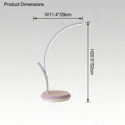 Diff Dimmable Touch Arc Desk Lamp with Wireless Charger-DF8041
