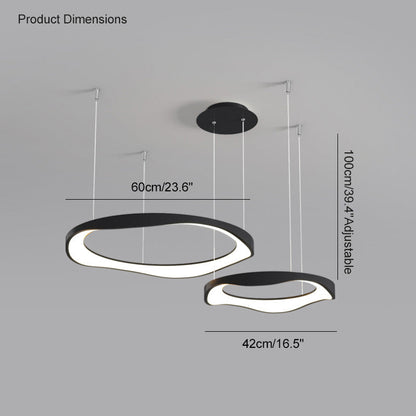 Diff Wavy Circular Led Chandelier-DF2028