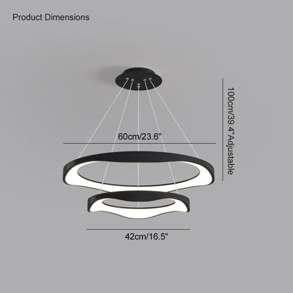 Diff Wavy Circular Led Chandelier-DF2028
