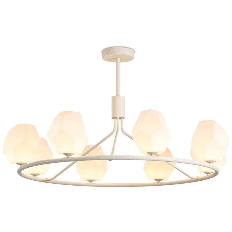 Diff White Rock Shaded Chandelier-DF2168