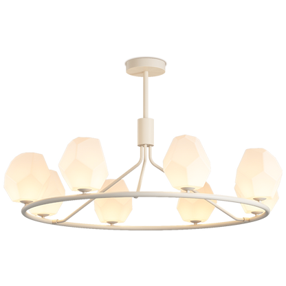 Diff White Rock Shaded Chandelier-DF2168