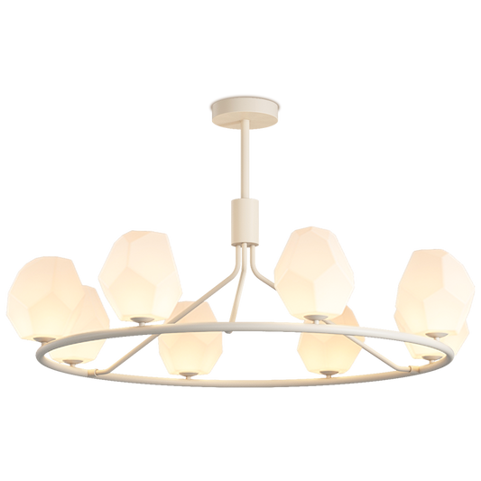 Diff White Rock Shaded Chandelier-DF2168