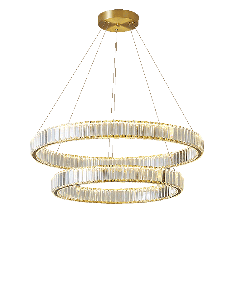 Diff 2 Tier Crystal Prism Circular Chandelier-DF2192