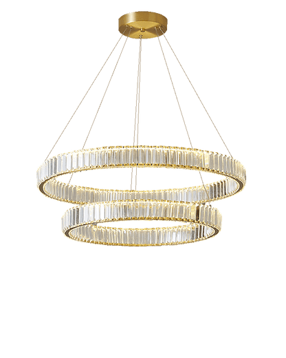 Diff 2 Tier Crystal Prism Circular Chandelier-DF2192