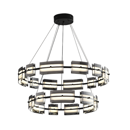 Diff Tiered Circles Glass Chandelier-DF2220