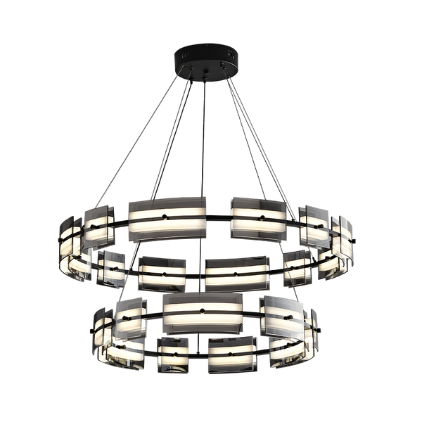 Diff Tiered Circles Glass Chandelier-DF2220