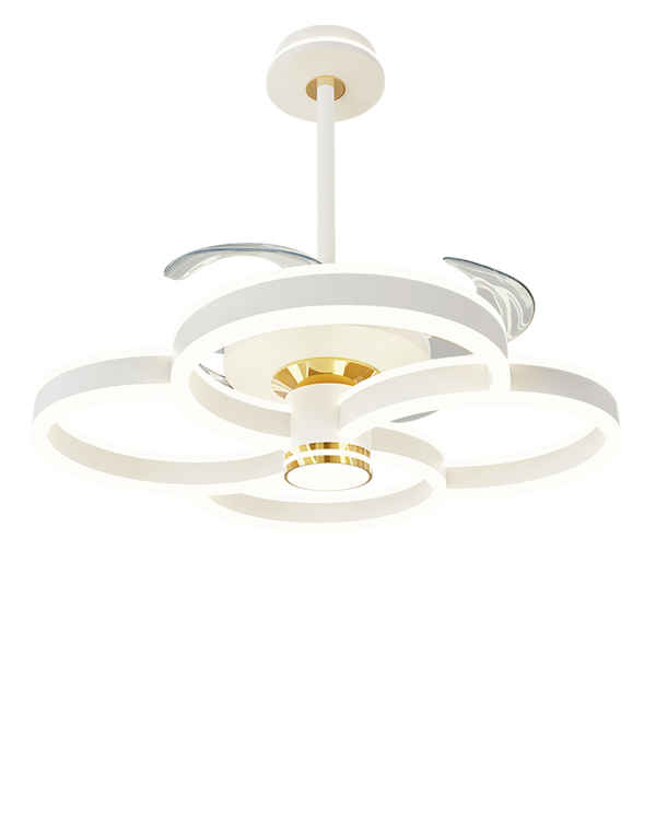 Diff 24" Remote Ceiling Fan Chandelier with Dimmable Bright Light-DF5043