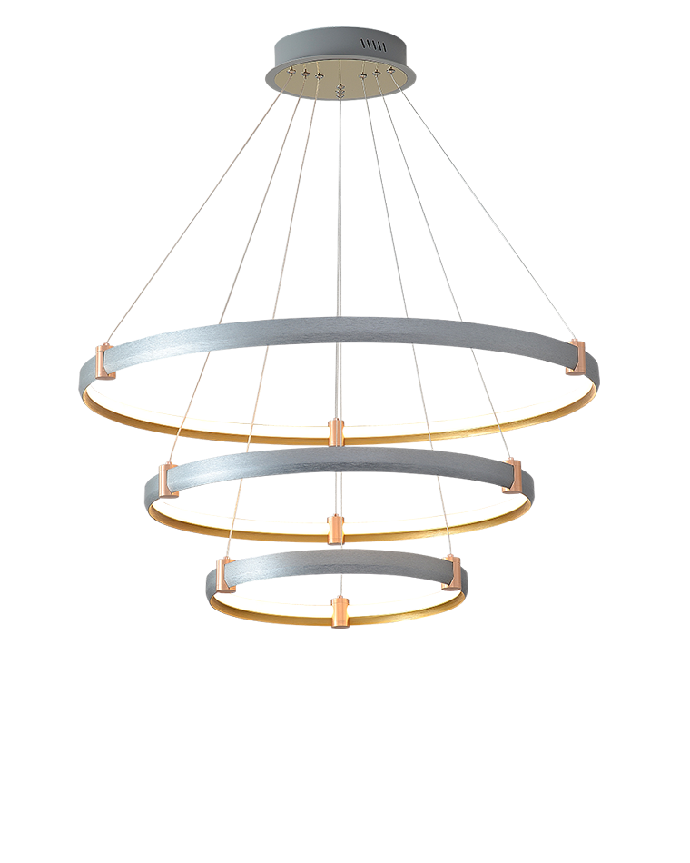 Diff Grey Tiered Circular Led Chandelier-DF2269