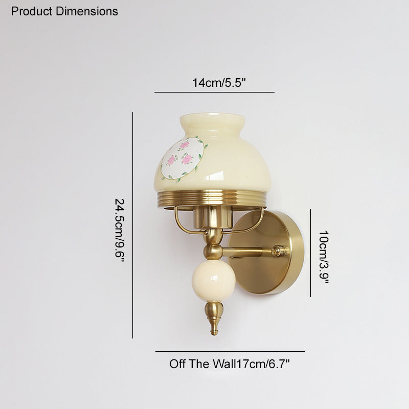 Diff French Pink Glass Wall Sconce-DF6046