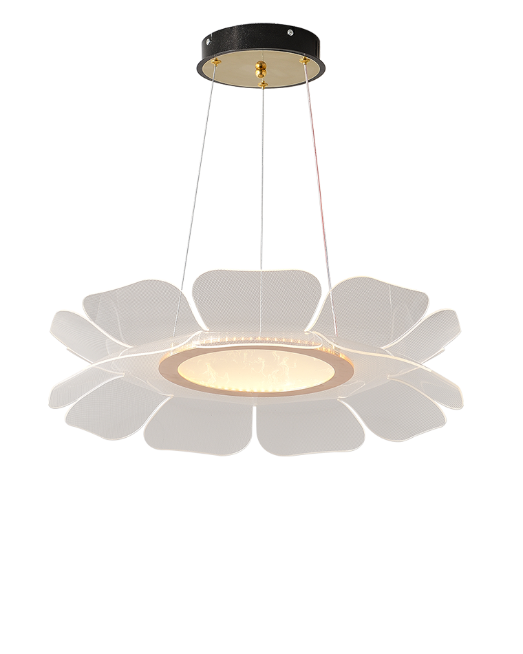 Diff Champagne Gold Acrylic Flower Chandelier-DF2275