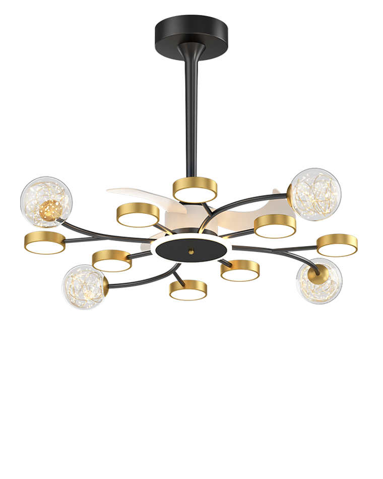 Diff Invisible Ceiling Fan Chandelier with Remote-DF5046