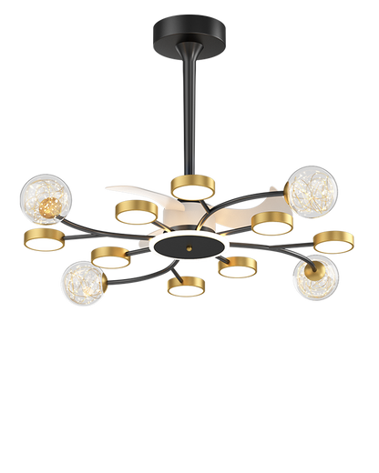 Diff Invisible Ceiling Fan Chandelier with Remote-DF5046
