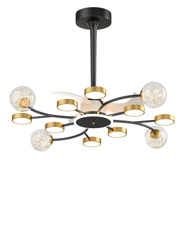 Diff Invisible Ceiling Fan Chandelier with Remote-DF5046