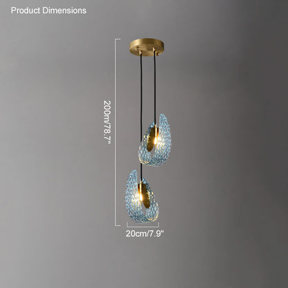Diff Peacock Leaf Glass Chandelier-DF2213