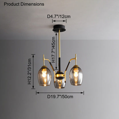 Diff Glass Bell Chandelier-DF2260