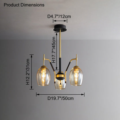 Diff Glass Bell Chandelier-DF2260