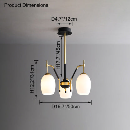 Diff Glass Bell Chandelier-DF2260