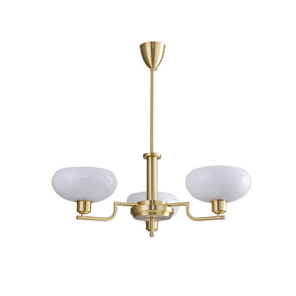 Diff 1920s Milk Glass Chandelier-DF2301