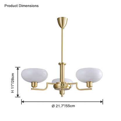 Diff 1920s Milk Glass Chandelier-DF2301