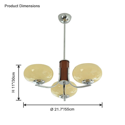 Diff Art Deco Milk Glass Chandelier-DF2302
