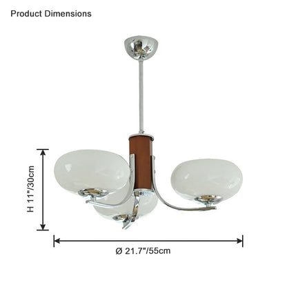 Diff Art Deco Milk Glass Chandelier-DF2302