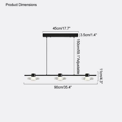 Diff Black Linear Chandelier-DF2222
