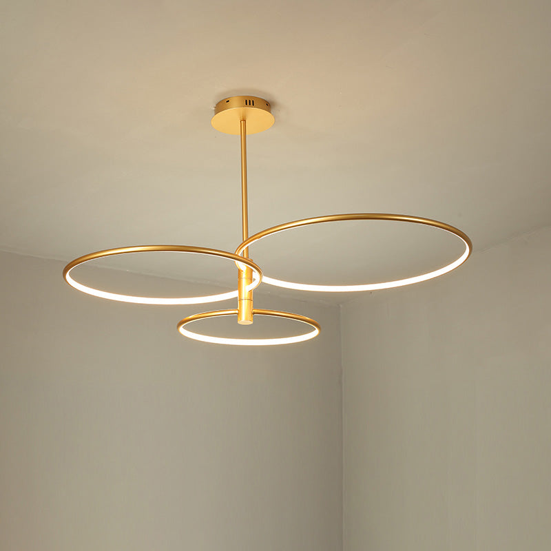 Diff 3 Black LED Rings Chandelier-DF2179