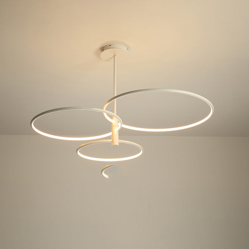 Diff 3 Black LED Rings Chandelier-DF2179