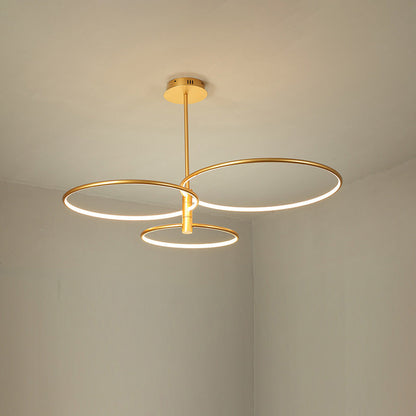 Diff 3 Black LED Rings Chandelier-DF2179