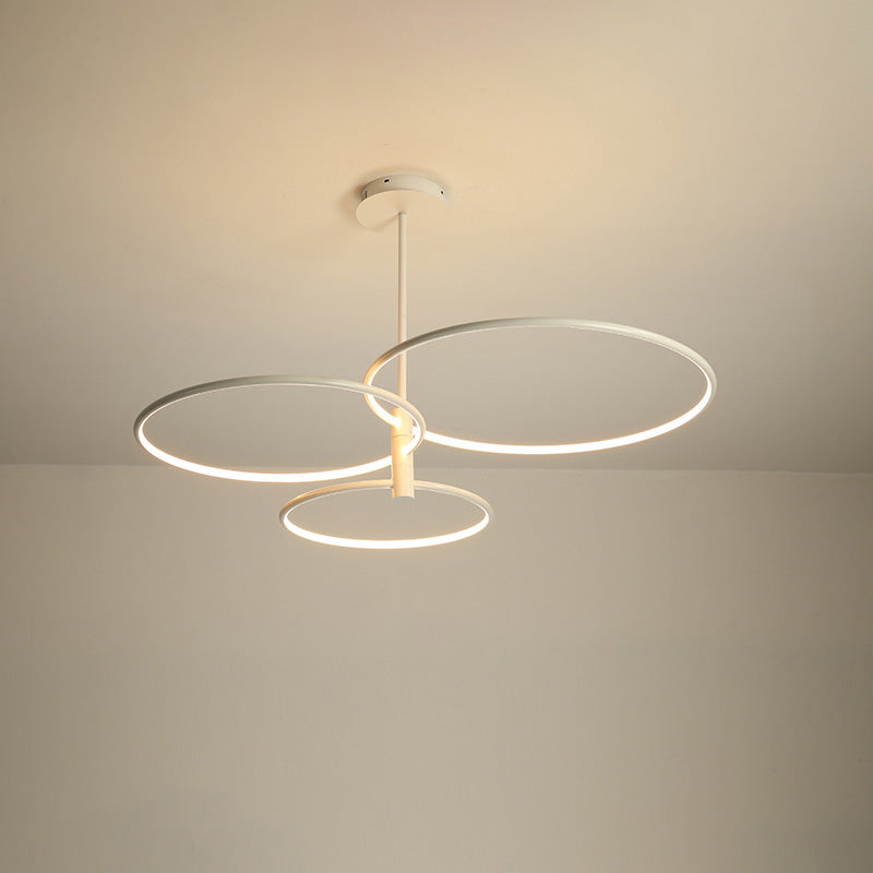 Diff 3 Black LED Rings Chandelier-DF2179