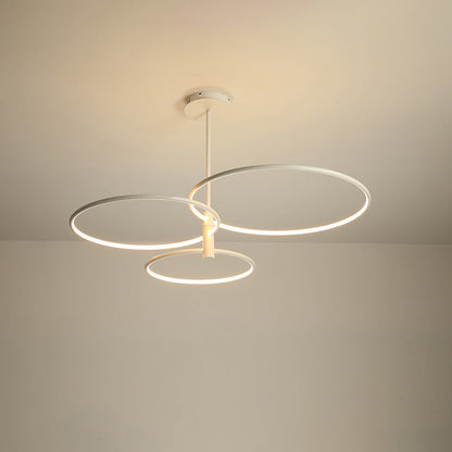 Diff 3 Black LED Rings Chandelier-DF2179